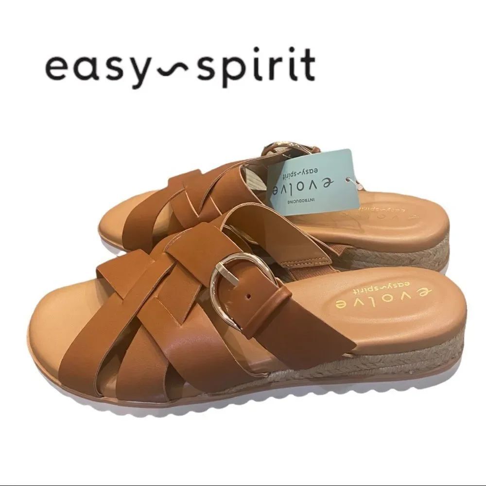 NEW Easy Spirit Evolve Pace Women's Espadrille Wedge Sandals 6